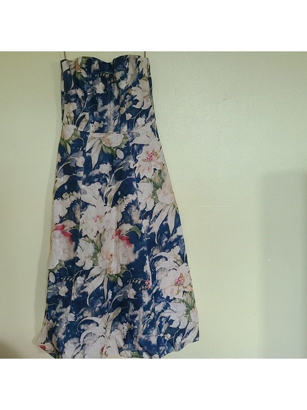 Ralph Lauren Purple Label Linen Strapless Dress - Picture 3 of 15